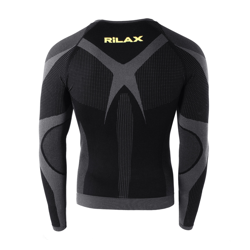 Funktionelles Herren-T-Shirt Rilax Noah, schwarz – langärmlig