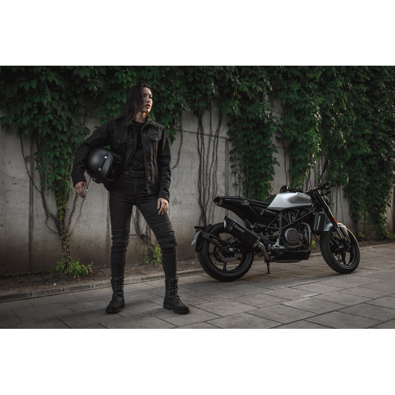 Damen Motorradjeans PANDO MOTO Kusari Cor 01 schwarz Ausverkauf