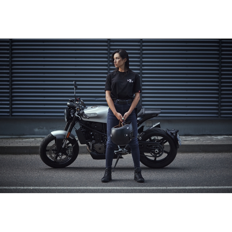 Damen Motorradjeans PANDO MOTO Kusari Cor 02 blau Ausverkauf