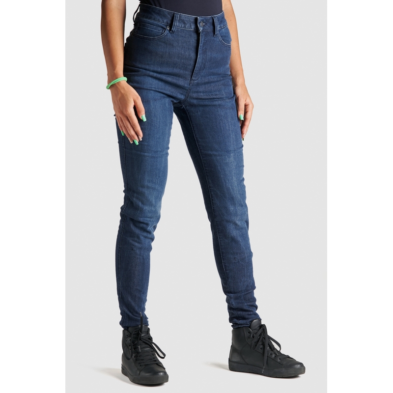 Damen Motorradjeans PANDO MOTO Kusari Cor 02 blau Ausverkauf