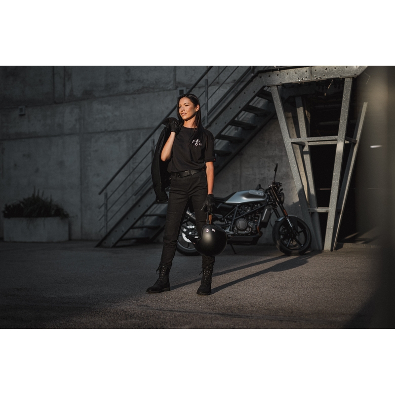 Damen PANDO MOTO Kissaki Arm Schwarz Motorrad Jeans Ausverkauf