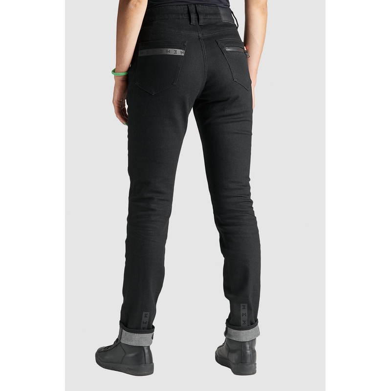 Damen PANDO MOTO Kissaki Arm Schwarz Motorrad Jeans Ausverkauf