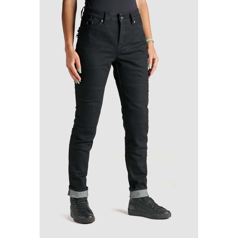 Damen PANDO MOTO Kissaki Arm Schwarz Motorrad Jeans Ausverkauf