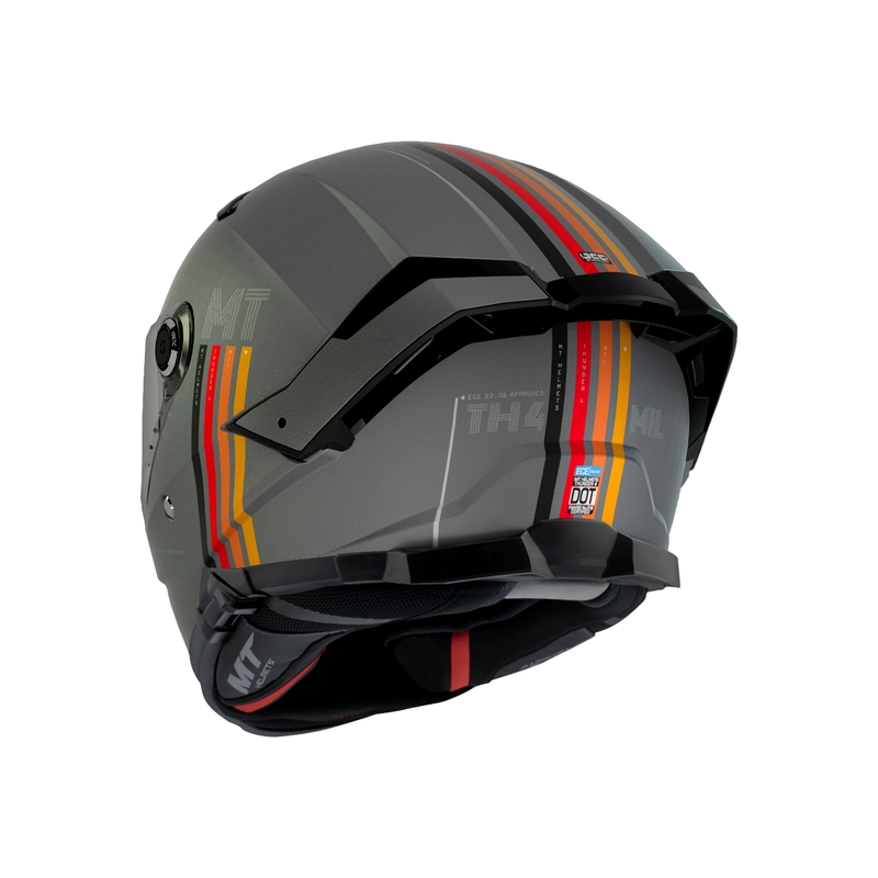 MT Thunder 4 SV Mil C2 Grau Matt Integral-Motorradhelm im Angebot Ausverkauf