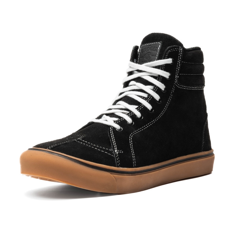 Leder Motorradstiefel BROGER California schwarz