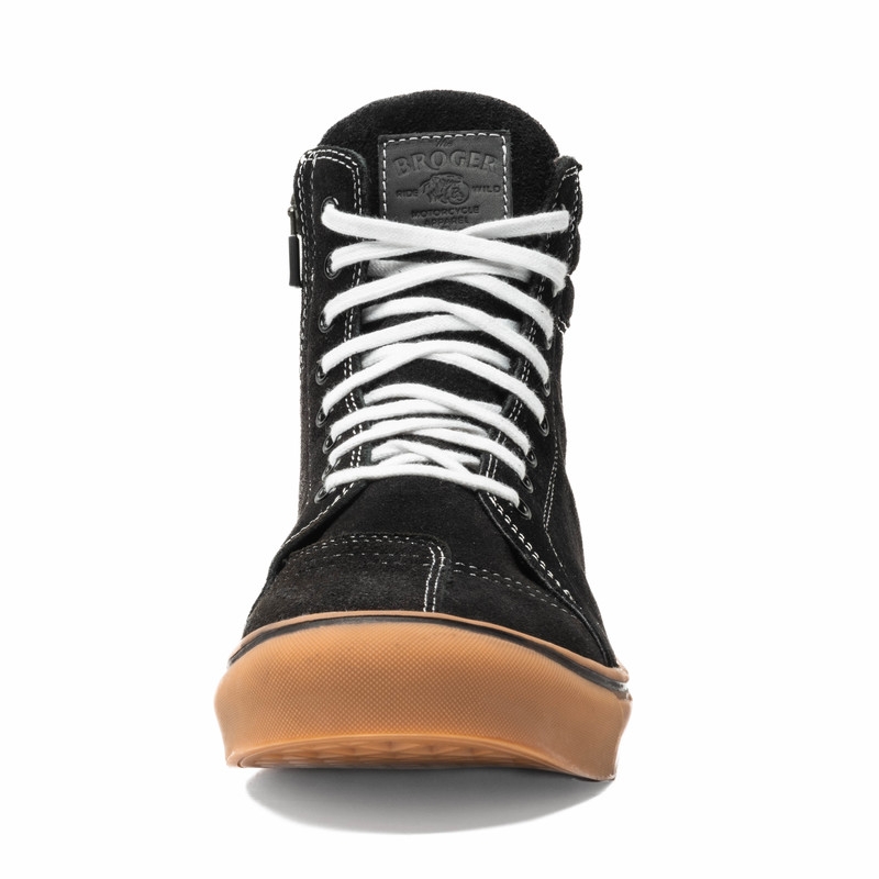 Leder Motorradstiefel BROGER California schwarz