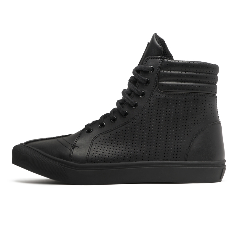 Leder Motorradstiefel BROGER California schwarz perforiert