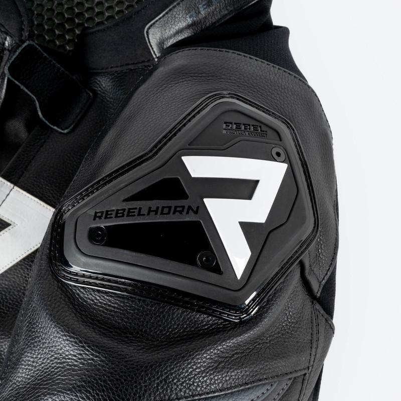 Rebelhorn Veloce Leder Motorradjacke schwarz-weiß