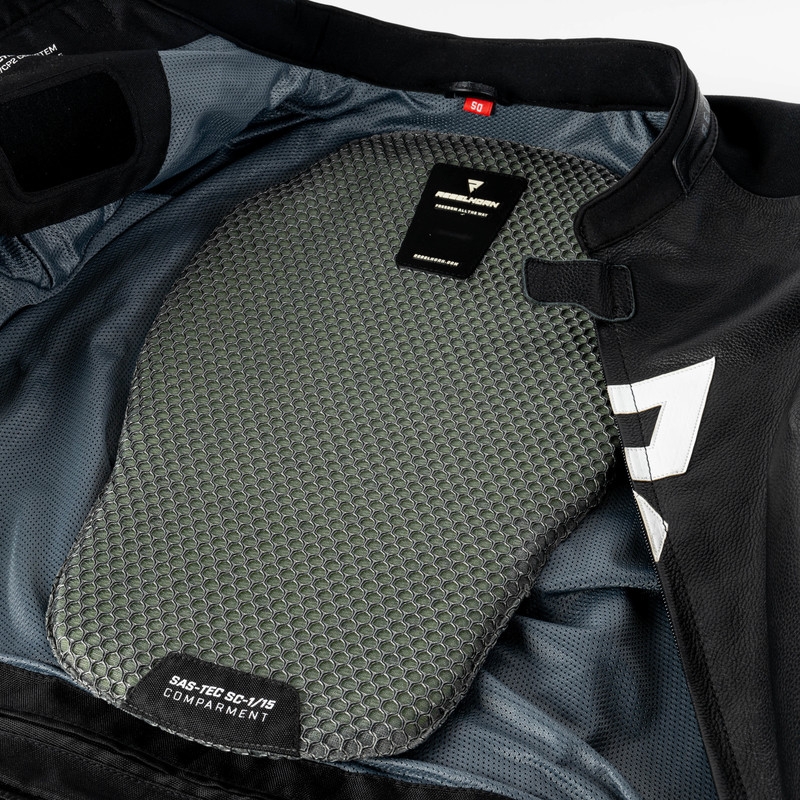 Rebelhorn Veloce Leder Motorradjacke schwarz-weiß