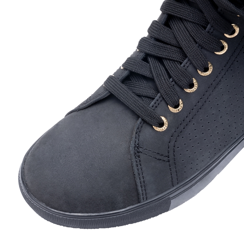 Frauen Rebelhorn Tramp II Schwarz und Gold Motorradstiefel