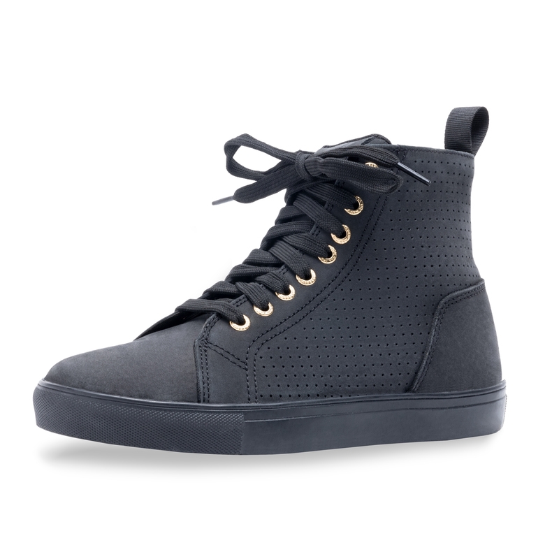 Frauen Rebelhorn Tramp II Schwarz und Gold Motorradstiefel