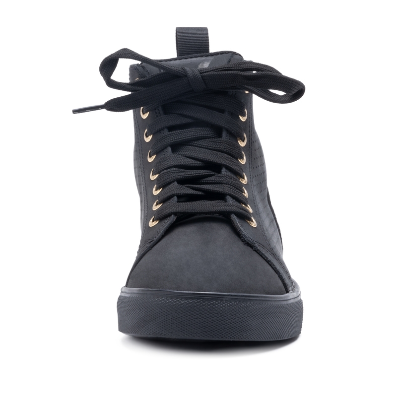 Frauen Rebelhorn Tramp II Schwarz und Gold Motorradstiefel