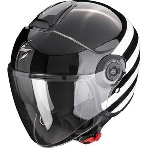 Offener Helm Scorpion EXO-CITY II Bee schwarz und weiß