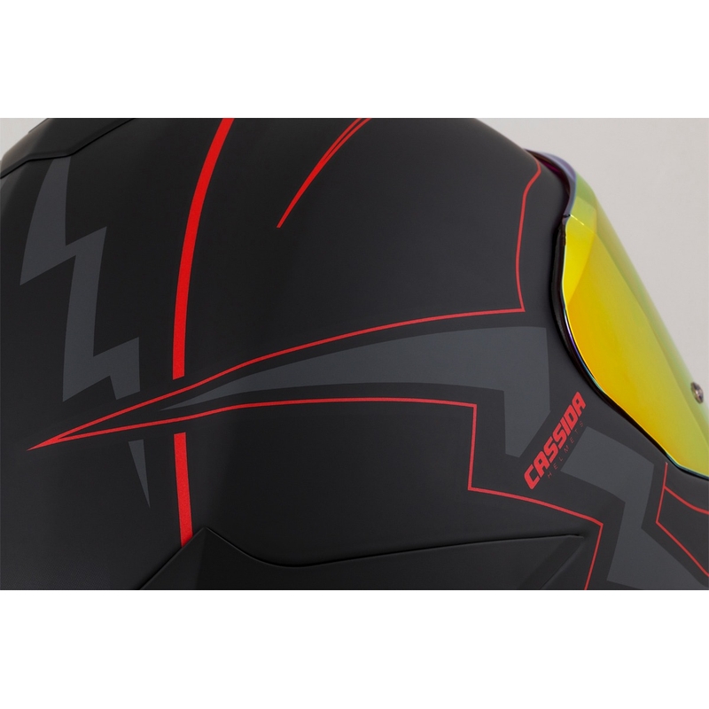 Cassida Integral GT 2.1 Flash Schwarz-Rot-Grau Motorradhelm