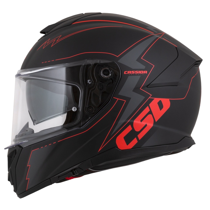 Cassida Integral GT 2.1 Flash Schwarz-Rot-Grau Motorradhelm