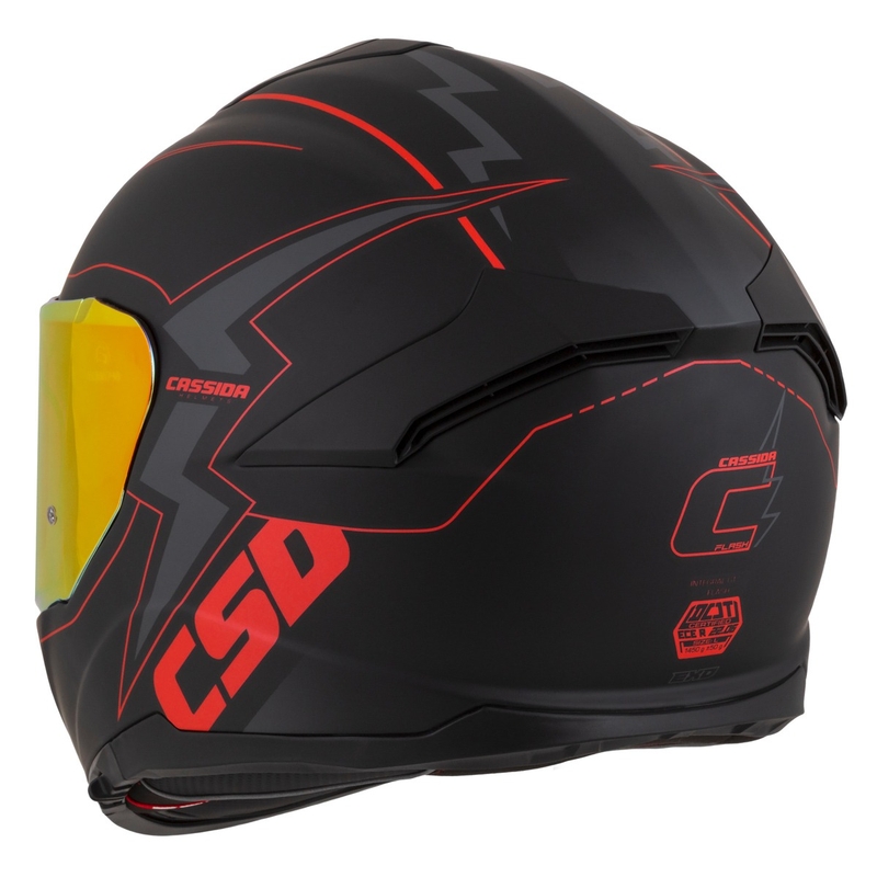 Cassida Integral GT 2.1 Flash Schwarz-Rot-Grau Motorradhelm