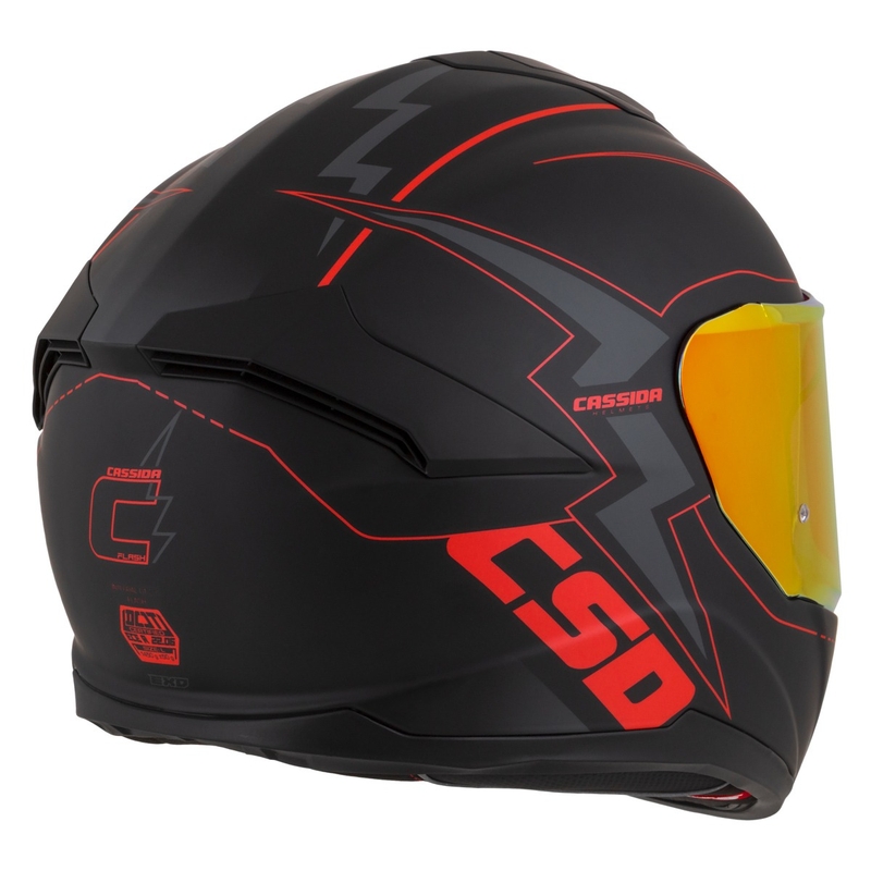Cassida Integral GT 2.1 Flash Schwarz-Rot-Grau Motorradhelm