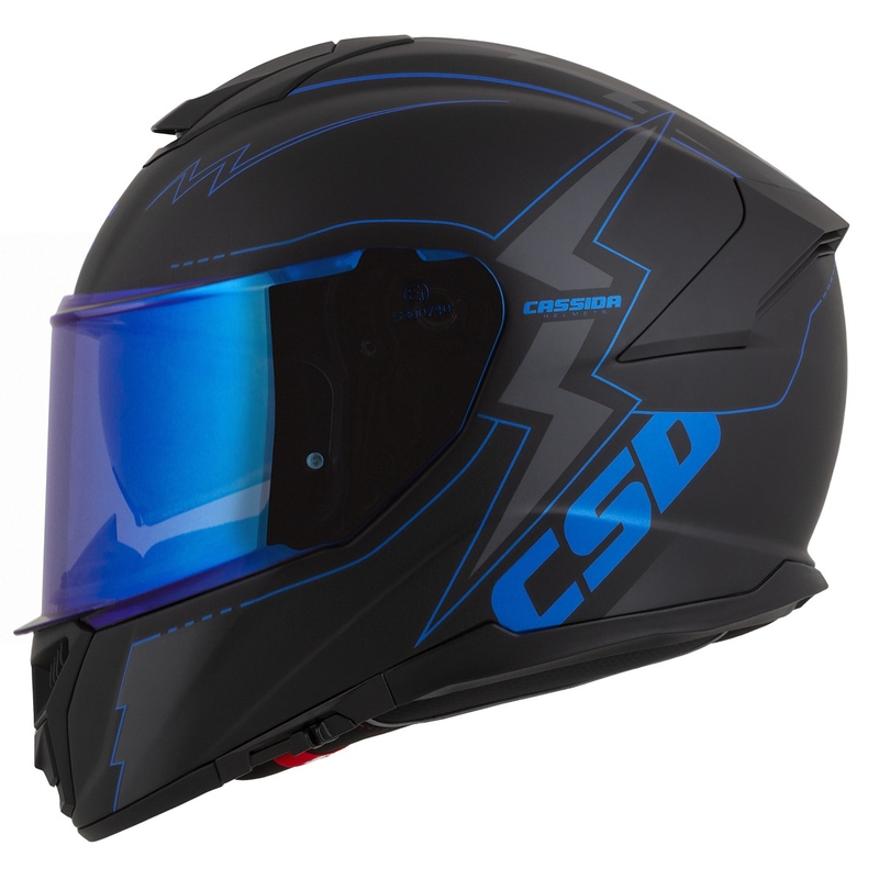 Integral Motorradhelm Cassida Integral GT 2.1 Flash schwarz-blau-grau