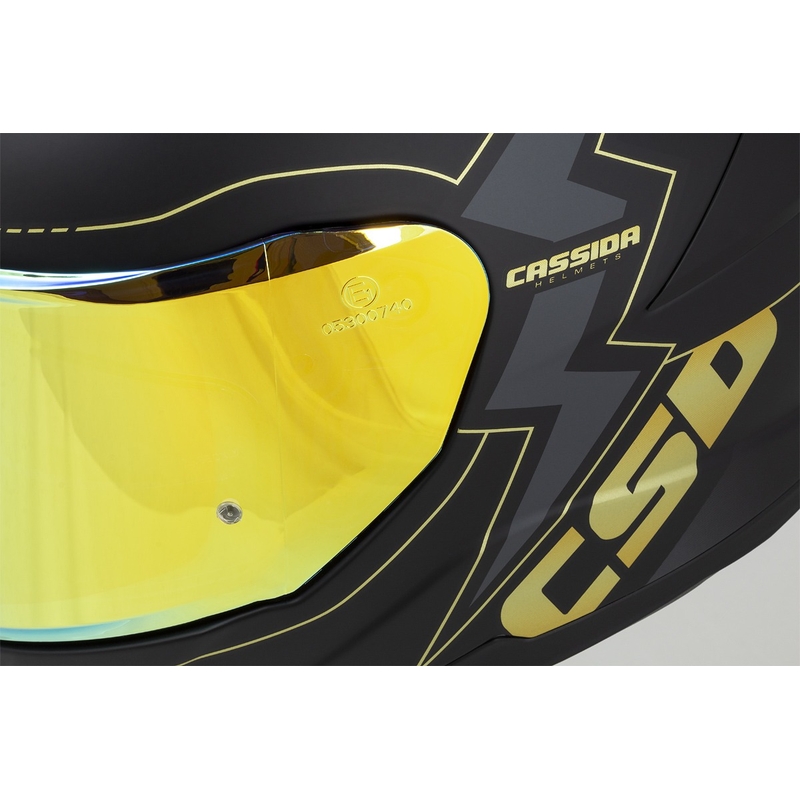 Cassida Integral GT 2.1 Flash schwarz-gold-grauer Motorradhelm