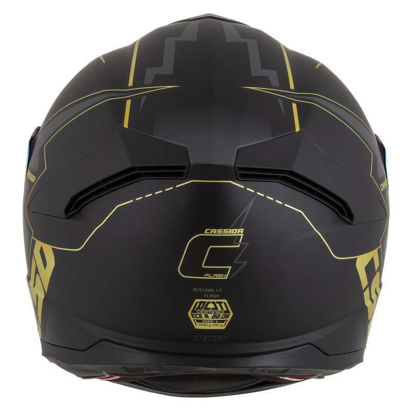 Cassida Integral GT 2.1 Flash schwarz-gold-grauer Motorradhelm