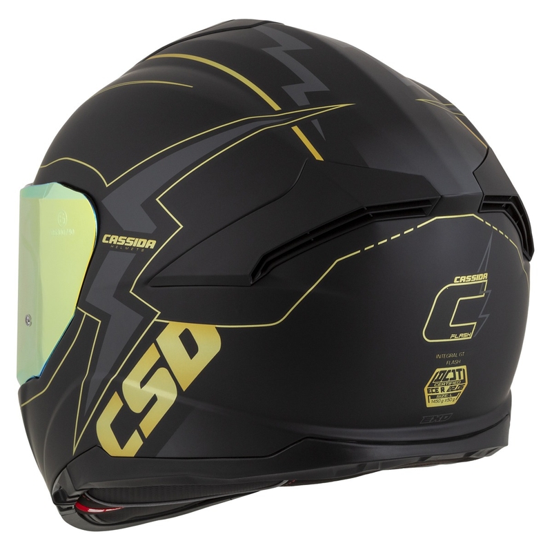Cassida Integral GT 2.1 Flash schwarz-gold-grauer Motorradhelm