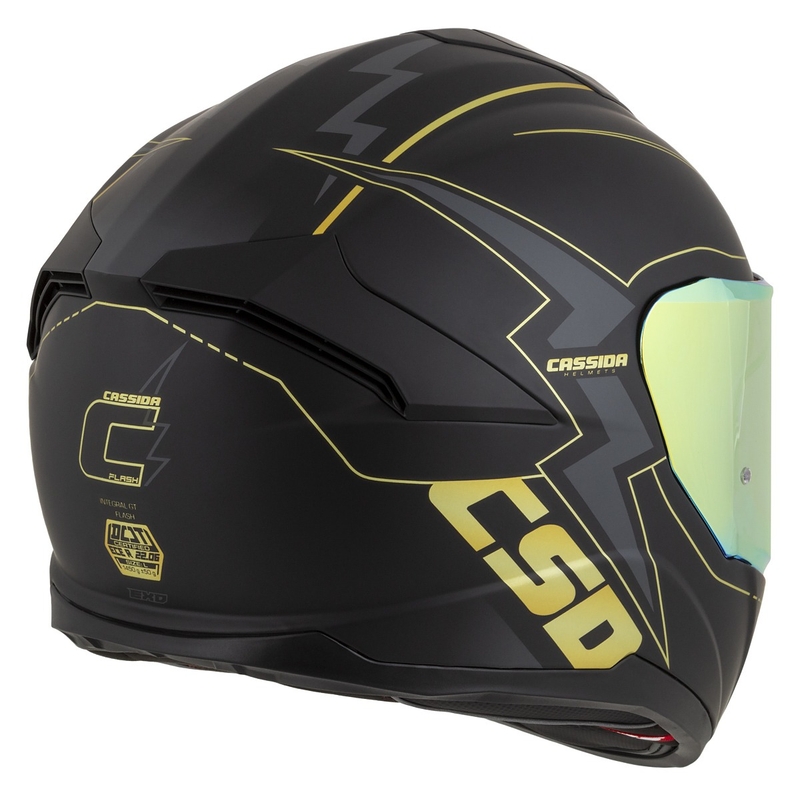 Cassida Integral GT 2.1 Flash schwarz-gold-grauer Motorradhelm