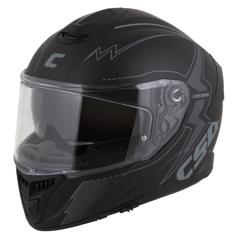Cassida Integral GT 2.1 Flash Schwarz-Grau Integral-Motorradhelm