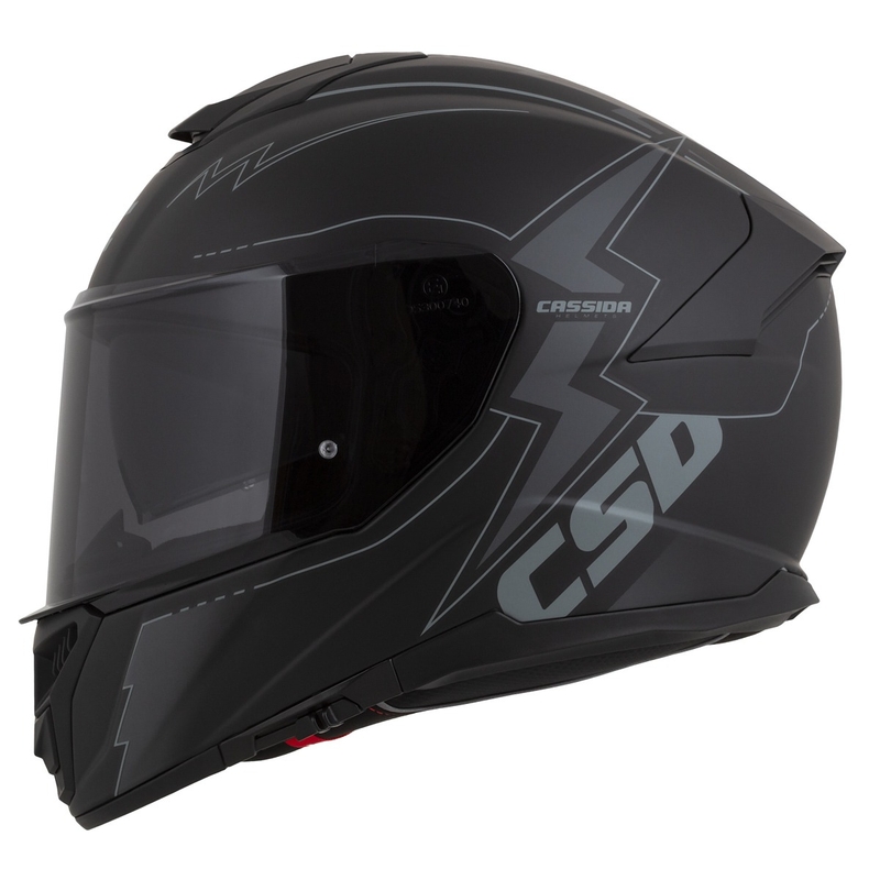 Cassida Integral GT 2.1 Flash Schwarz-Grau Integral-Motorradhelm