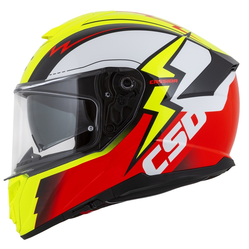 Integral Motorradhelm Cassida Integral GT 2.1 Flash fluo gelb-rot-schwarz-weiß