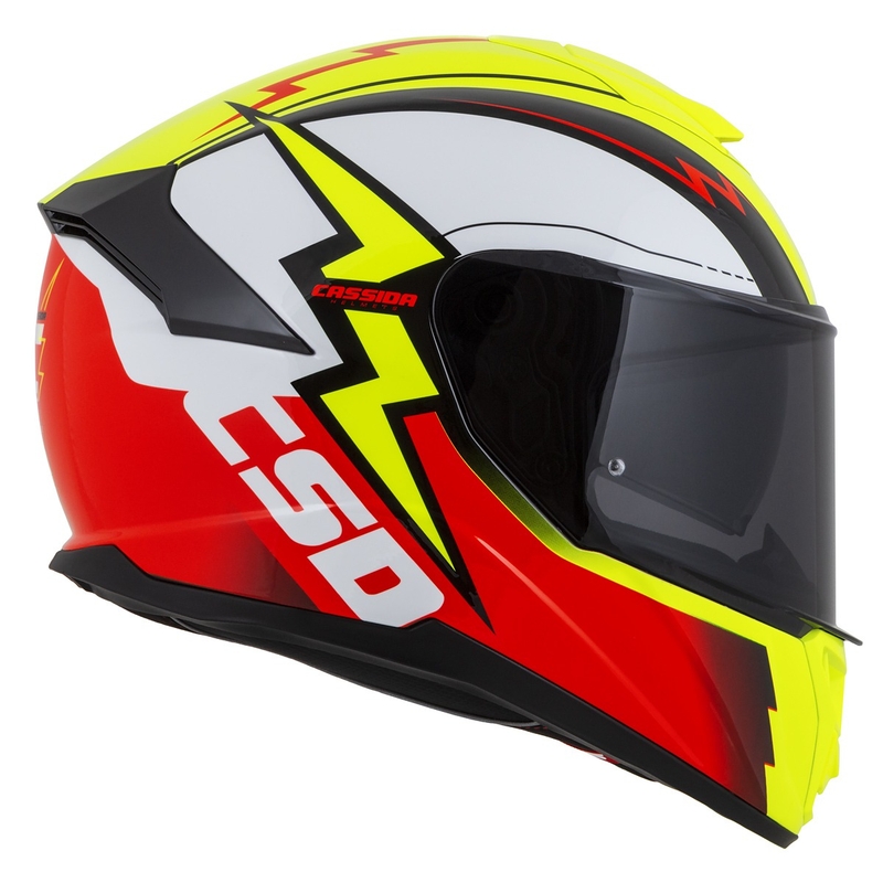 Integral Motorradhelm Cassida Integral GT 2.1 Flash fluo gelb-rot-schwarz-weiß