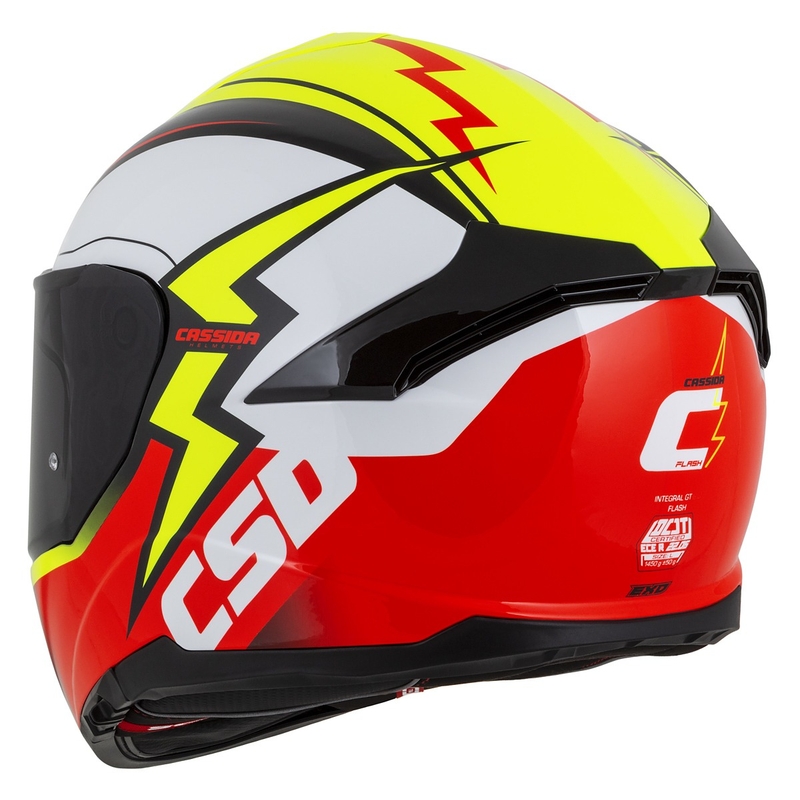 Integral Motorradhelm Cassida Integral GT 2.1 Flash fluo gelb-rot-schwarz-weiß