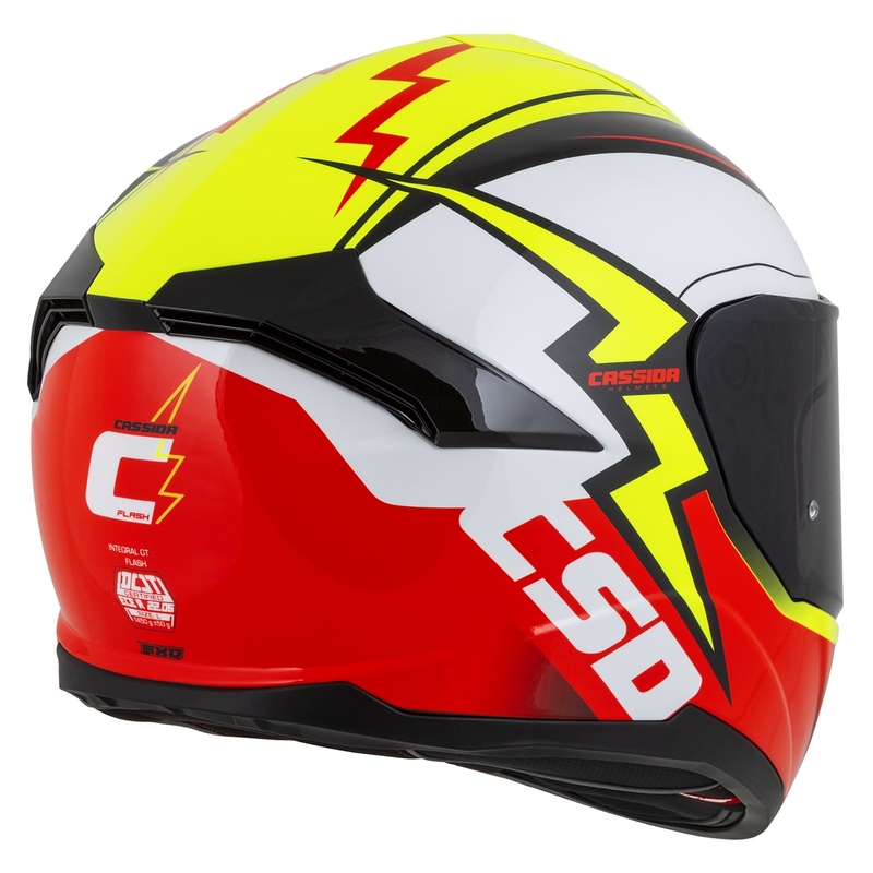 Integral Motorradhelm Cassida Integral GT 2.1 Flash fluo gelb-rot-schwarz-weiß