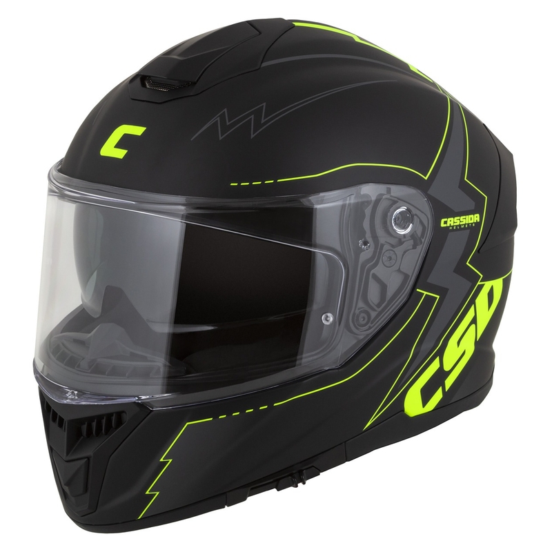 Cassida Integral GT 2.1 Flash schwarz-fluo gelb-grau Motorradhelm