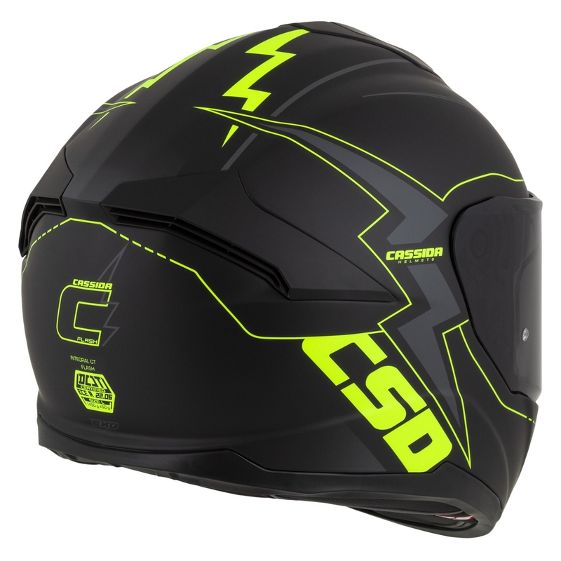 Cassida Integral GT 2.1 Flash schwarz-fluo gelb-grau Motorradhelm