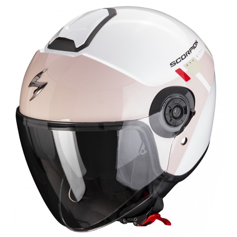 Offener Helm Scorpion EXO-CITY II Mall weiß-rosa