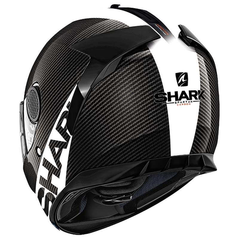 SHARK Spartan Spartan Carbon Skin 1.2 schwarz-weißer Integral-Motorradhelm