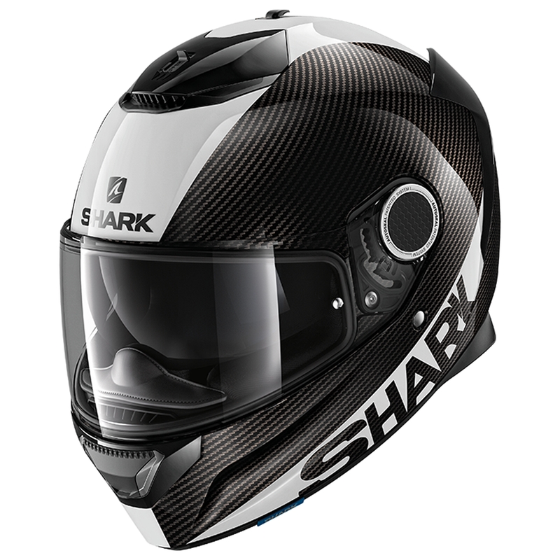 SHARK Spartan Spartan Carbon Skin 1.2 schwarz-weißer Integral-Motorradhelm