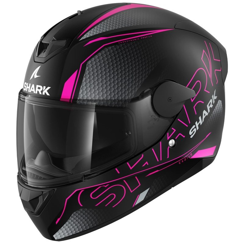 Integral-Motorradhelm SHARK D-SKWAL 2 Cadium schwarz-rosa