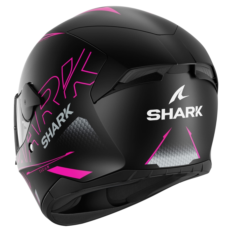 Integral-Motorradhelm SHARK D-SKWAL 2 Cadium schwarz-rosa