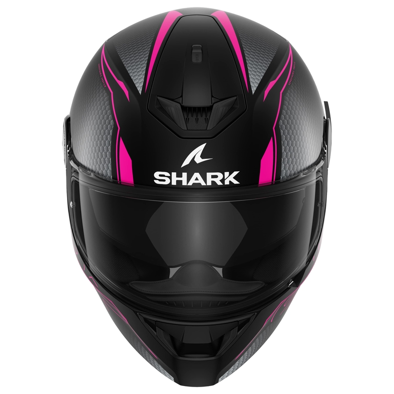 Integral-Motorradhelm SHARK D-SKWAL 2 Cadium schwarz-rosa