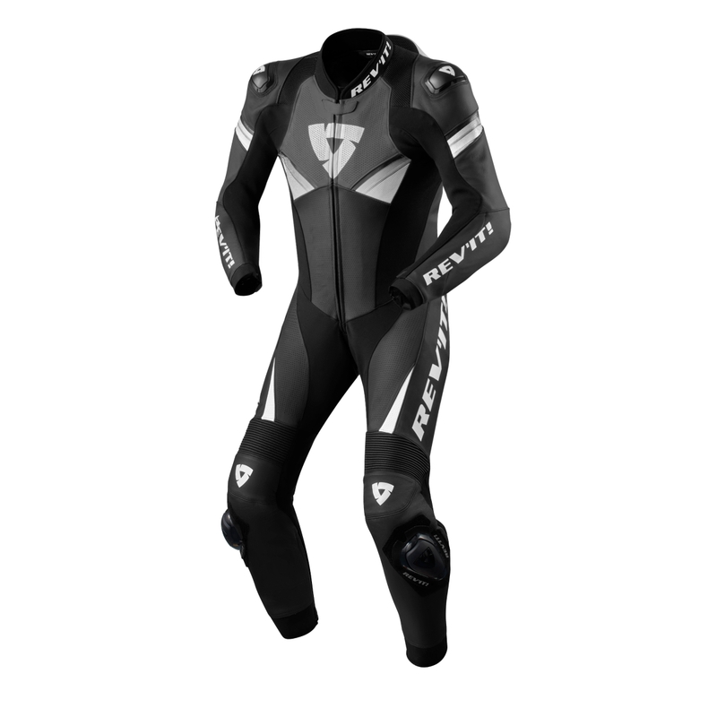 Revit Argon 2 einteiliger Motorradanzug schwarz/weiß