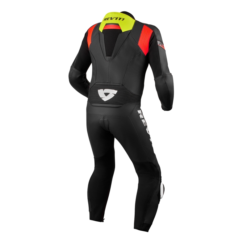 Revit Argon 2 einteiliger Motorradanzug schwarz-fluo gelb