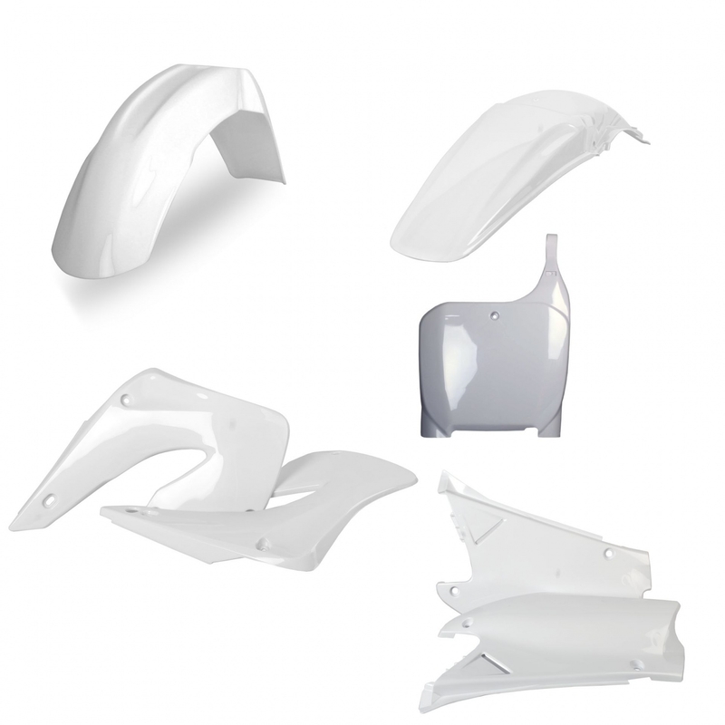 Satz Kunststoffteile POLISPORT weiß für HONDA CR 125 R 2000-2001, HONDA CR 250 R 2000-2001