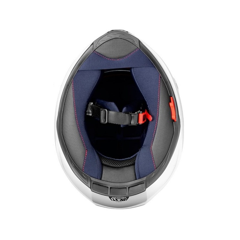 Cassida Apex Fusion schwarz-weiß-fluorrot Motorradhelm - II. Qualität