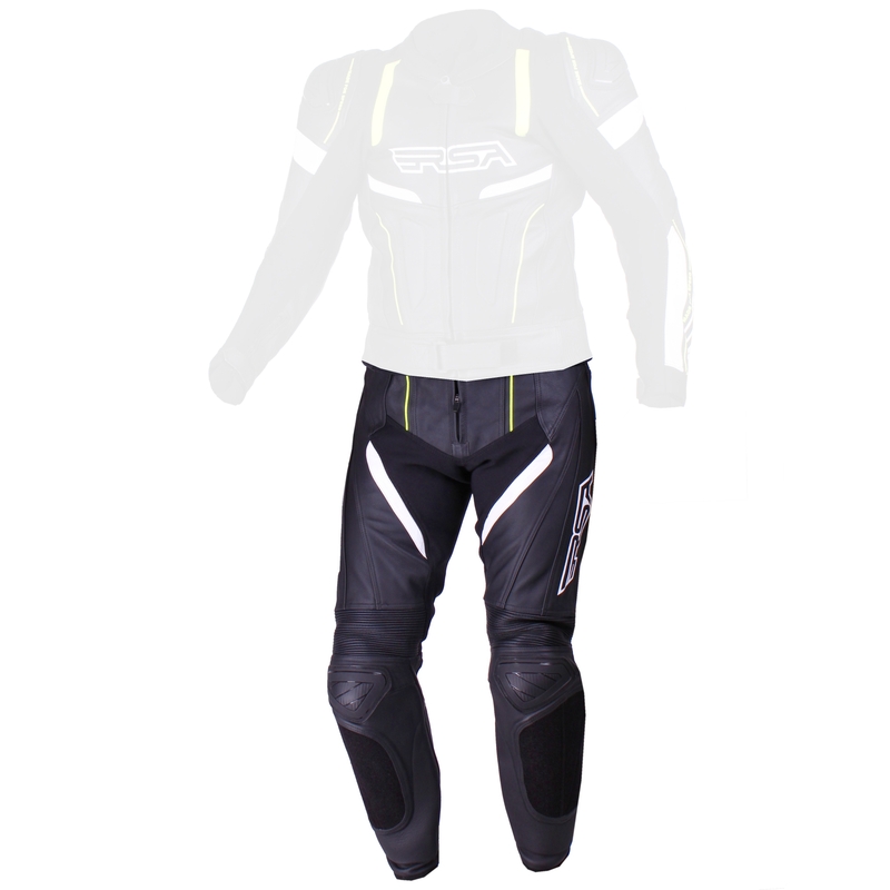 Herren RSA Speedway Hose schwarz-weiß-fluo gelb  - Qualität II Ausverkauf