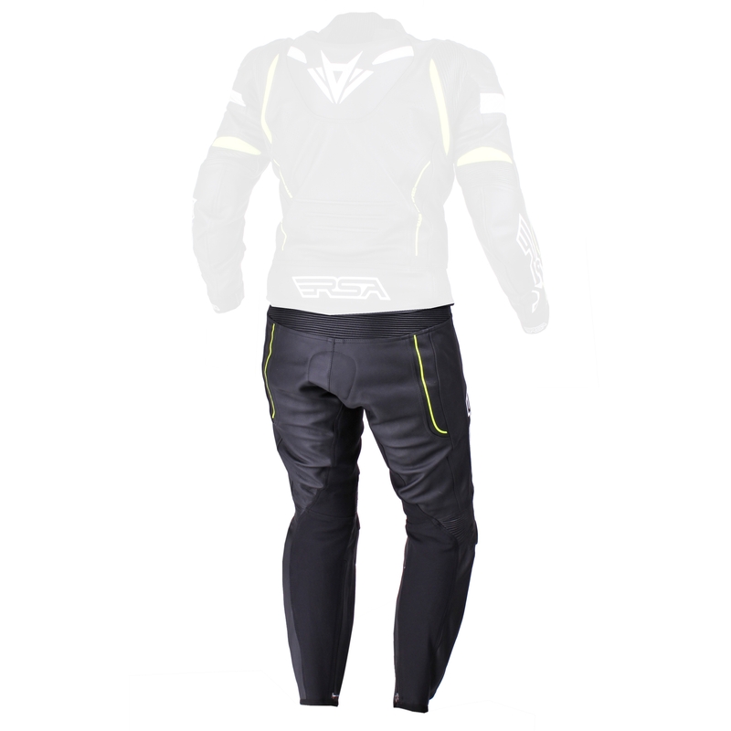 Herren RSA Speedway Hose schwarz-weiß-fluo gelb  - Qualität II Ausverkauf