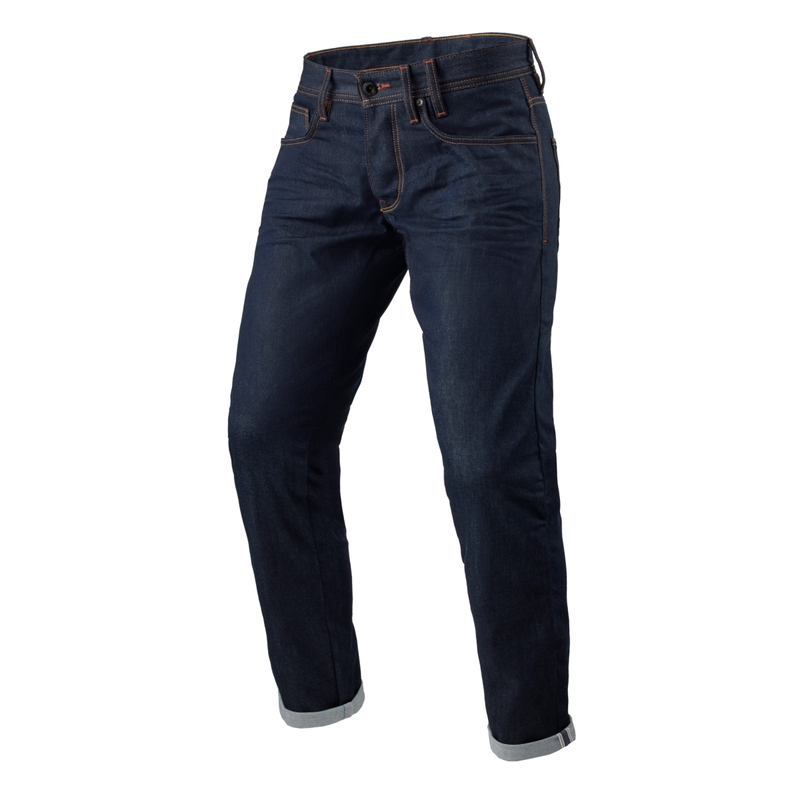 Revit Lewis Selvedge TF Dark Blue Extended Motorradjeans