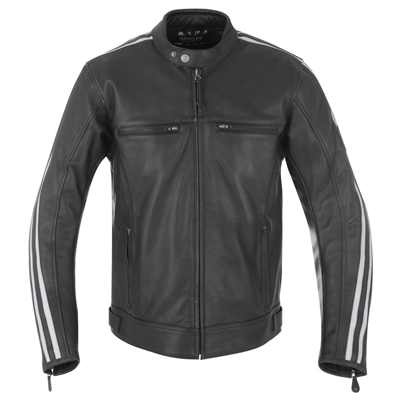 Oxford Bladon Motorradjacke aus schwarzem Leder Ausverkauf