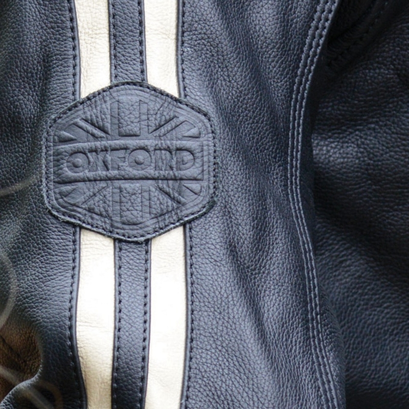 Oxford Bladon Motorradjacke aus schwarzem Leder Ausverkauf