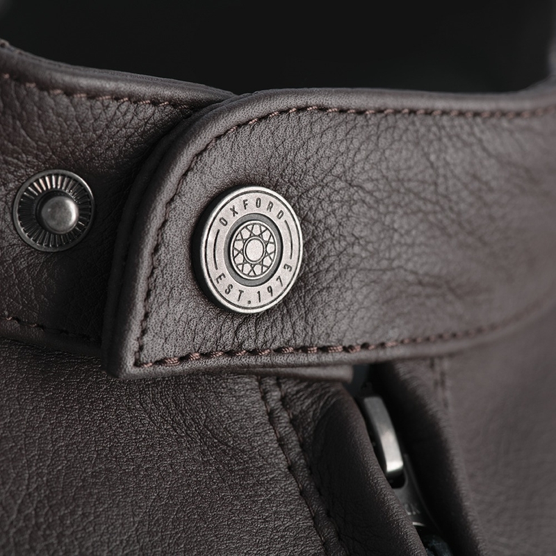 Oxford Walton Braune Motorradjacke aus Leder Ausverkauf